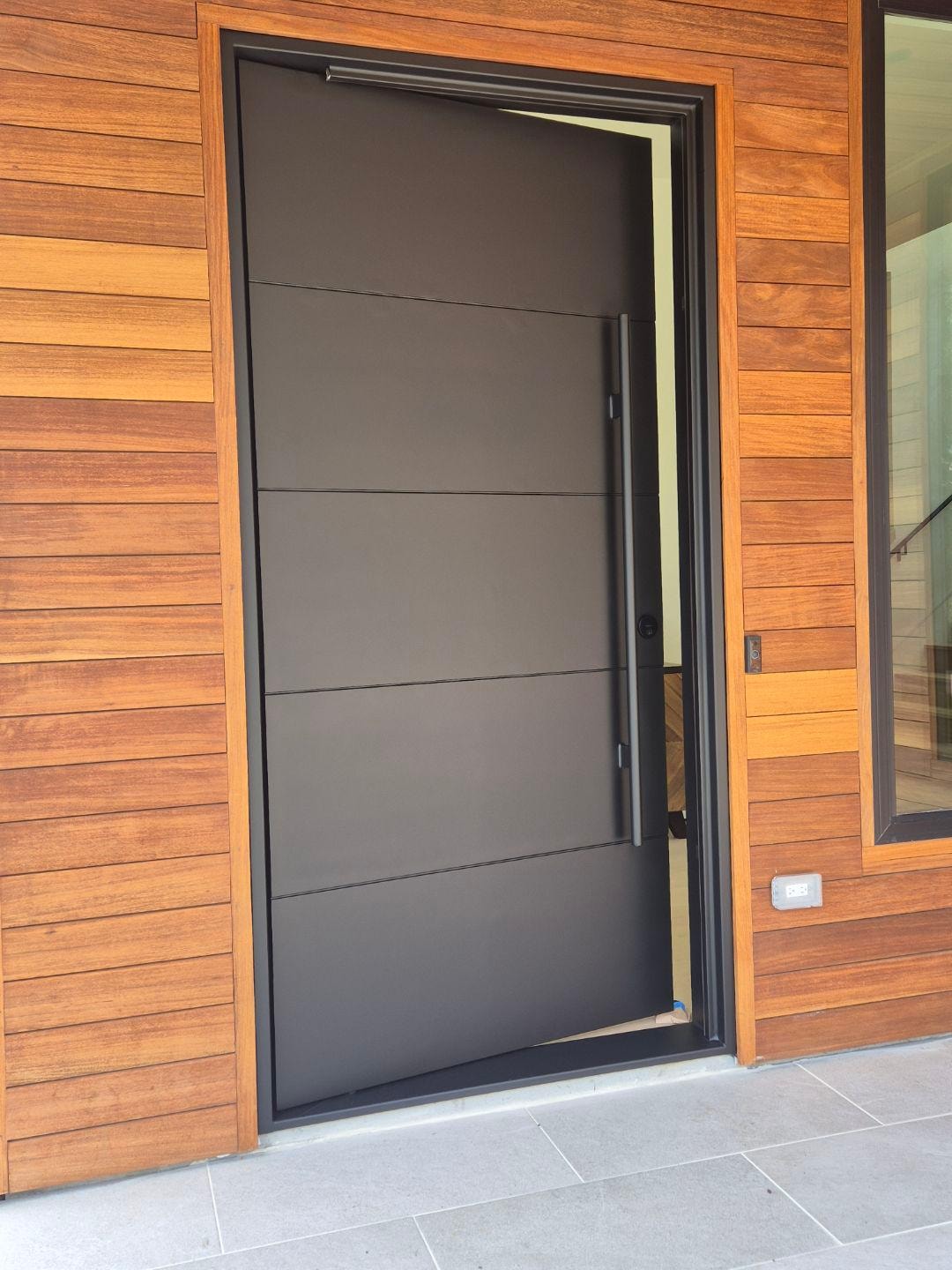 Pivot Wood Siding Entry