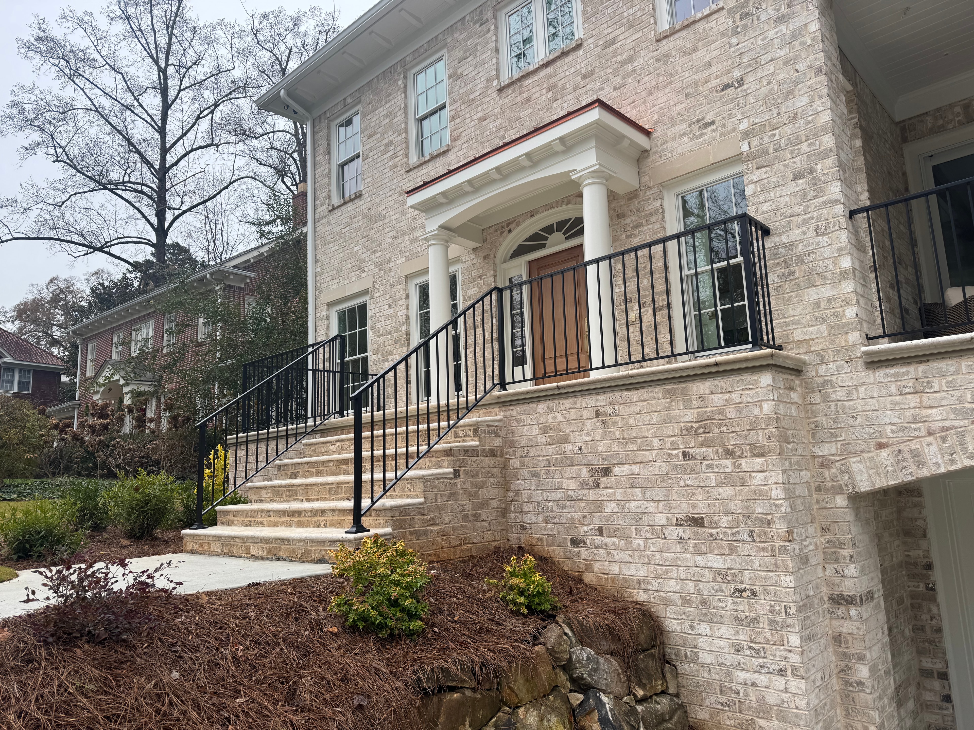 Basic Railing Brick Facade