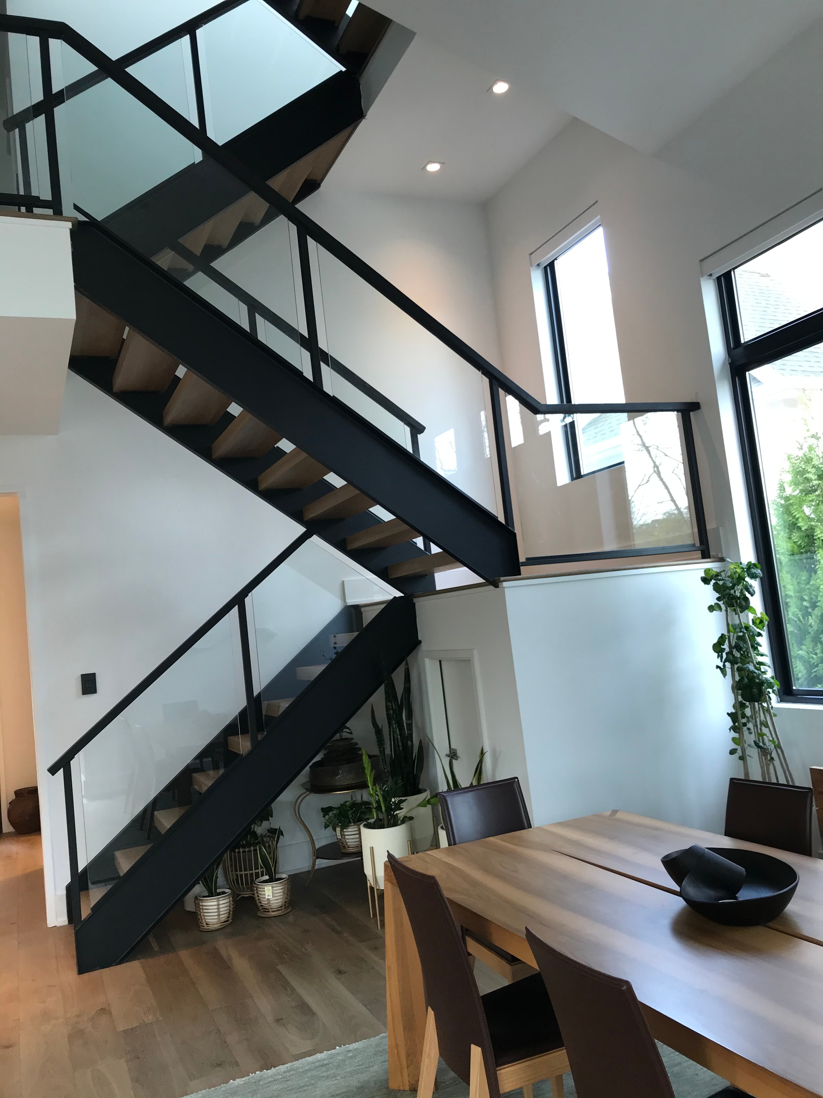 Glass Railing Open Staircase