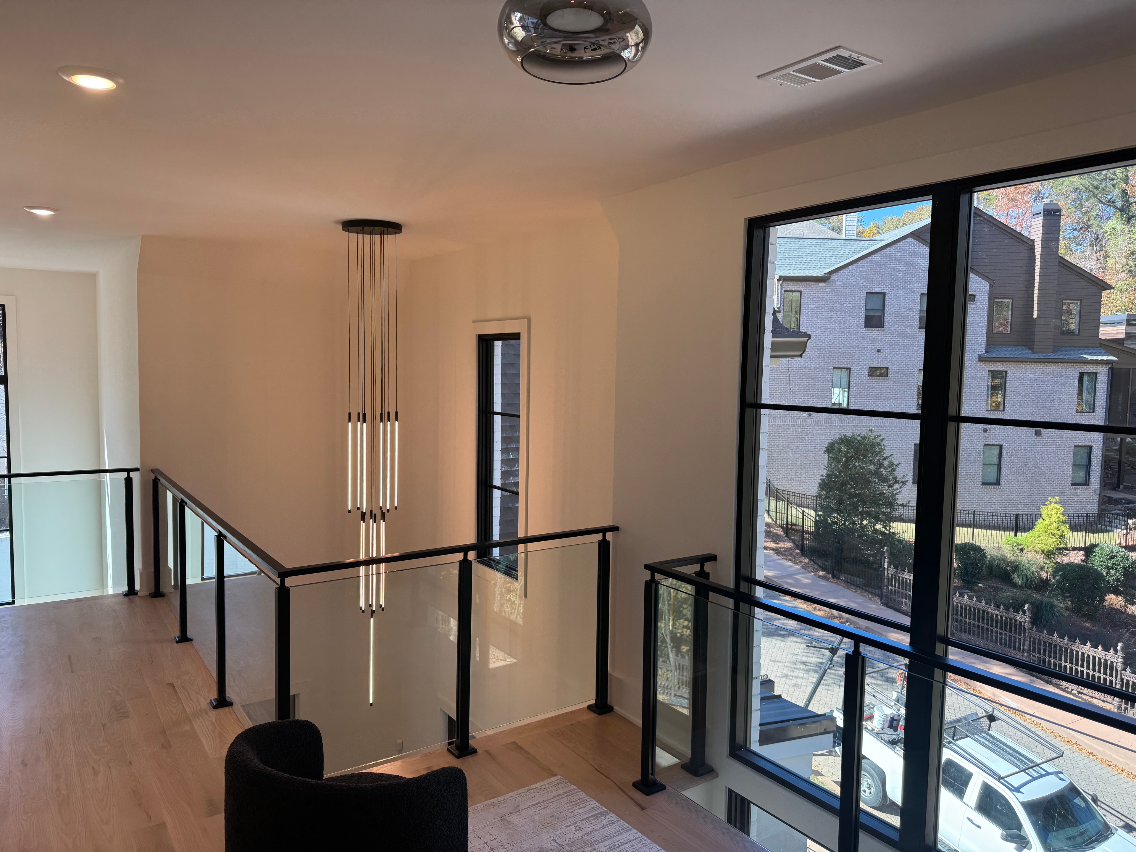 Glass Railing Hallway