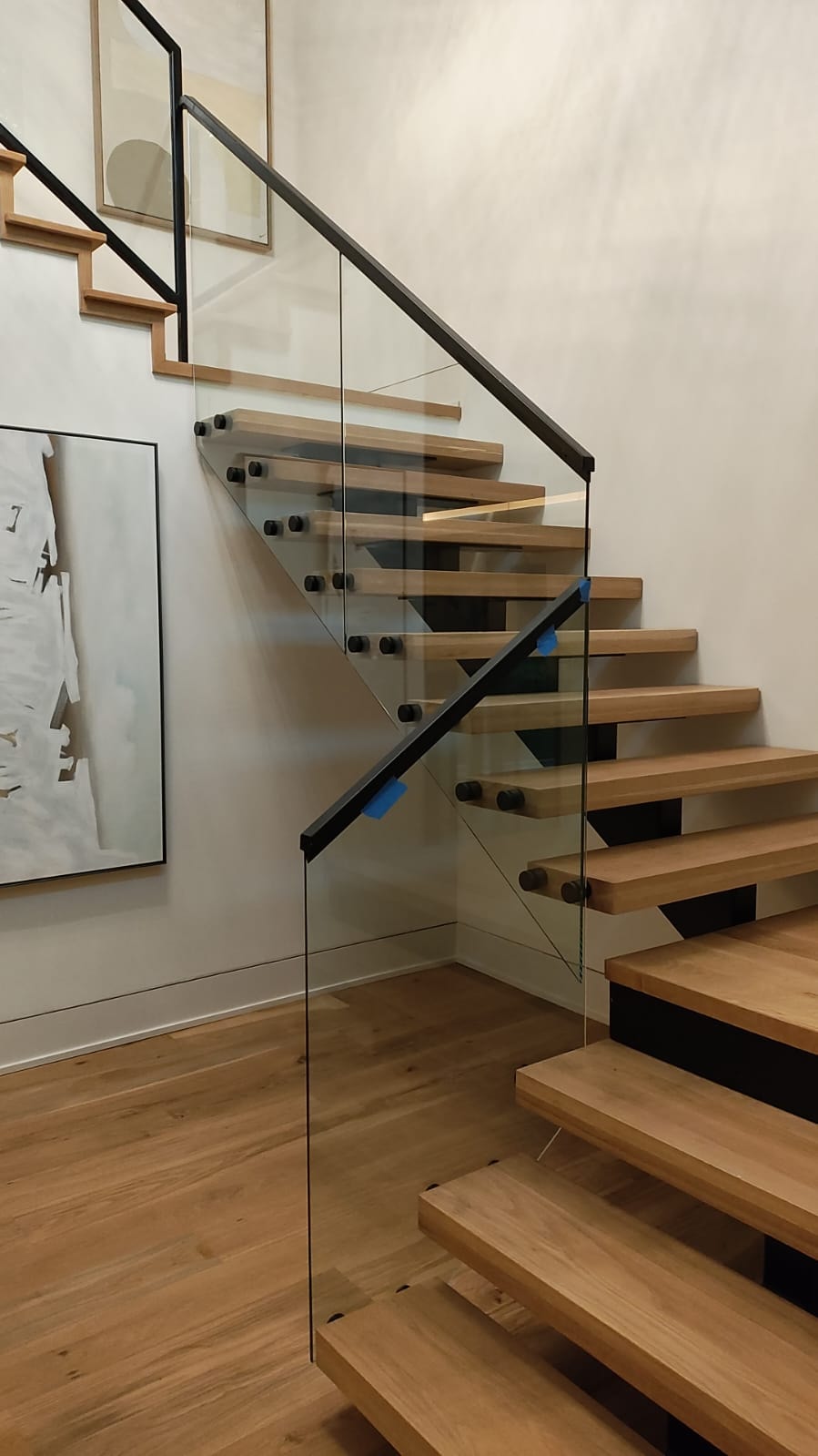 Glass Railing Floating Stair