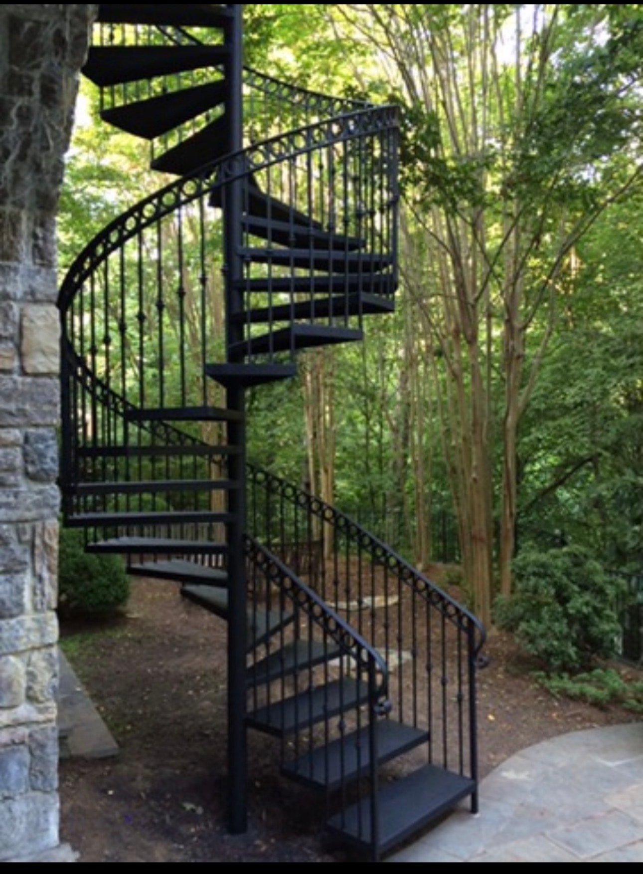 Spiral Staircase Stone Facade
