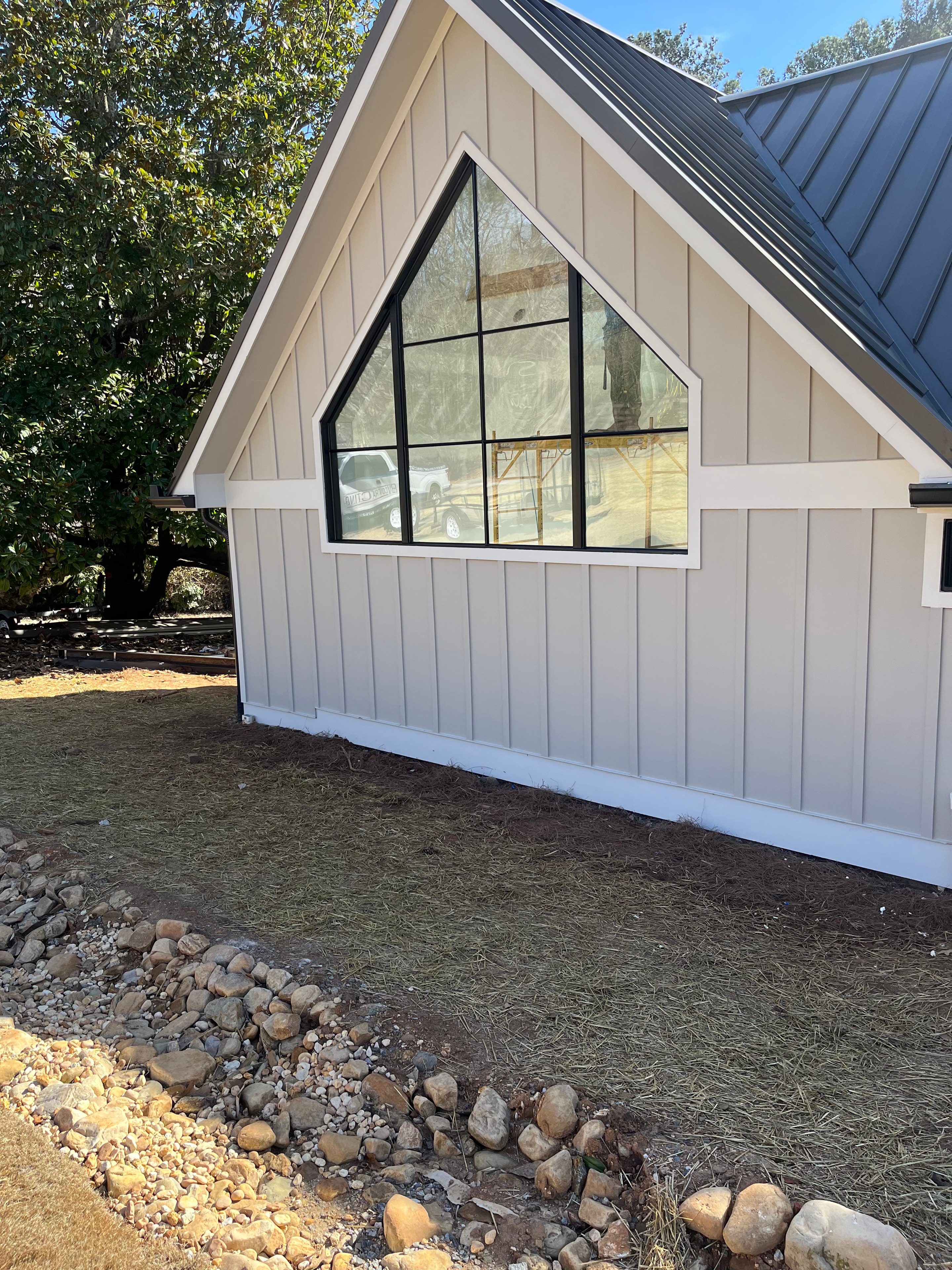 Geometric Gable Window